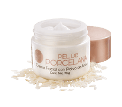 A. N.S. PIEL DE PORCELANA, CREMA FACIAL CON POLVO DE ARROZ