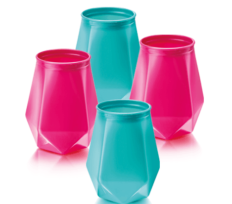 JUEGO DE 4 VASOS DIAMANTE SWEET 